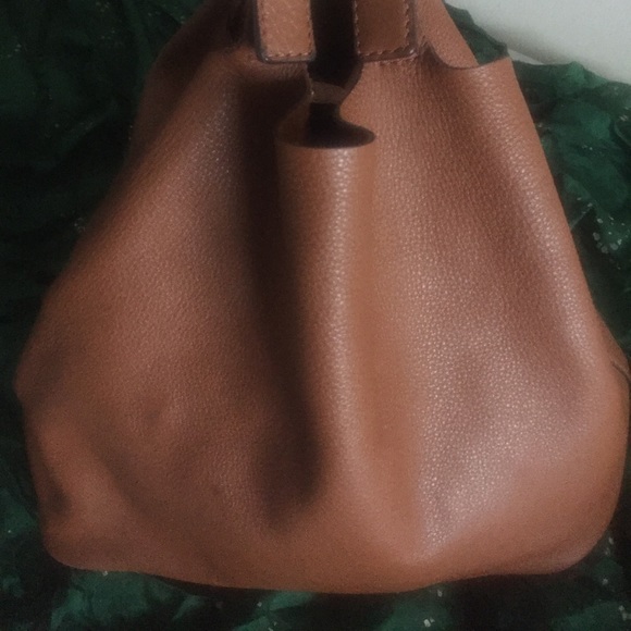 MICHAEL KORS LEATHER REVERSIBLE SUEDE TAN GOLD VNTG SHOULDER SLOUCHY Bag - Picture 3 of 8